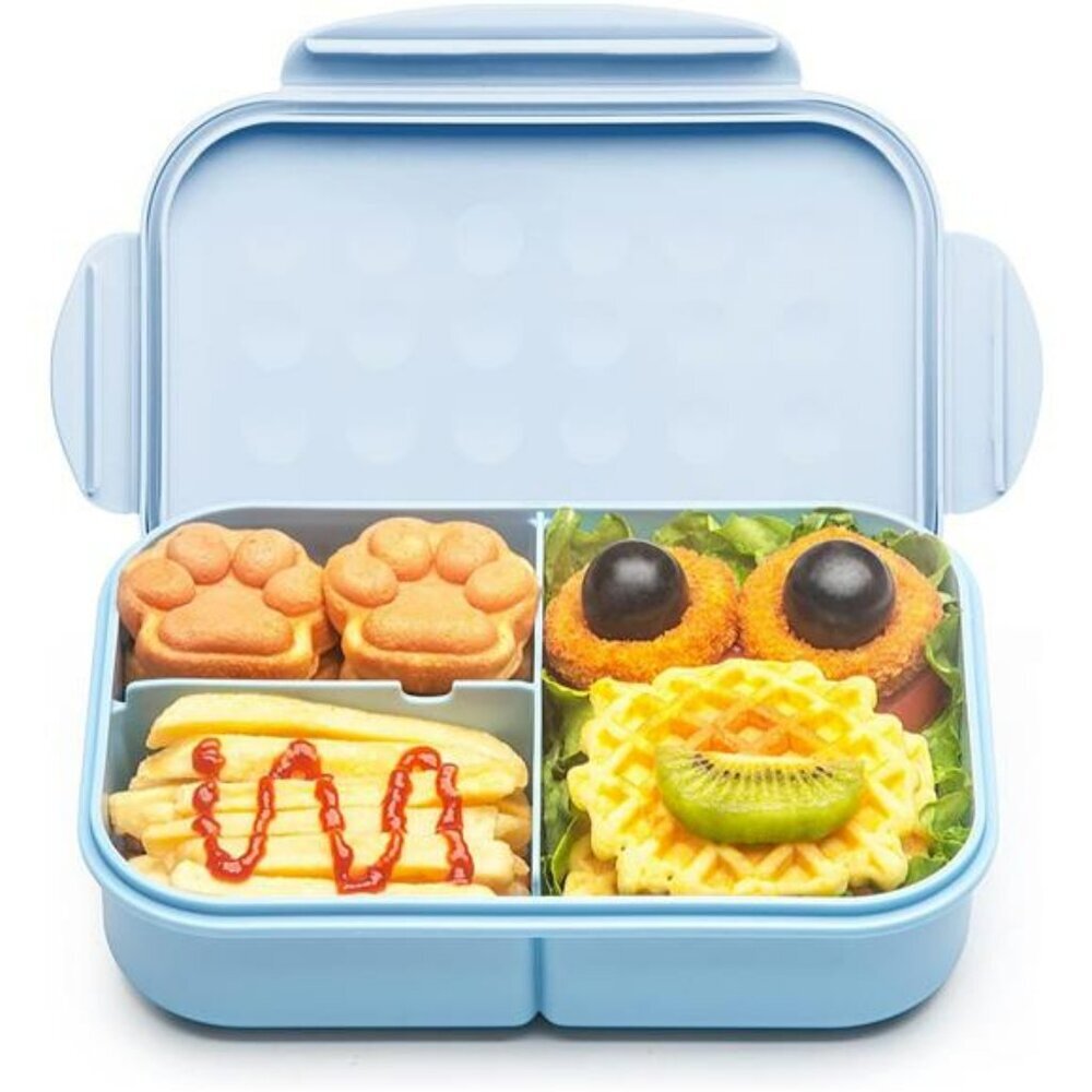 Leakproof bento lunch box with compartments microwave safe container for kids